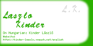 laszlo kinder business card