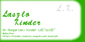 laszlo kinder business card